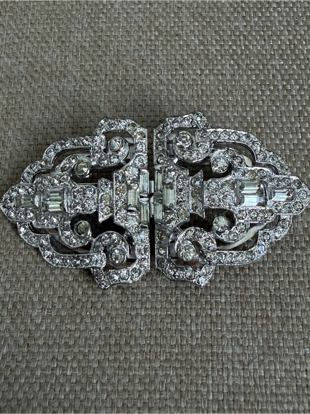 Trifari KTF Art Deco Duet Brooch